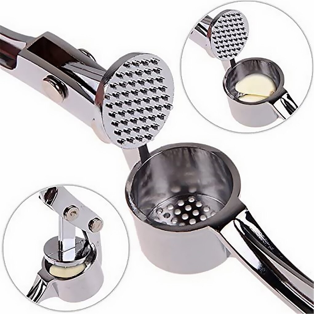 Garlic Press Crusher Mincer Kitchen Stainless Steel Garlic Smasher Squeezer Manual Press Tool