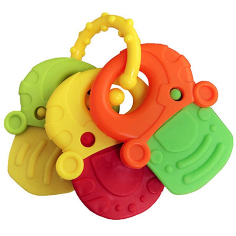 1Pcs Baby Molaire Speelgoed Kids Bijtring Leuke Siliconen Macaron Kleur Fruit Vorm Bijtring Baby Rammelaar Veiligheid Verjaardag