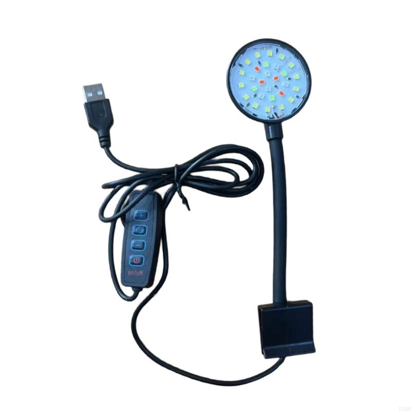 Aquariums Light Full Spectrum Fishtanks Lamp with Adjusting Brightness Clipon Fishtanks Lighting for Various Size Fishtanks: WHITE