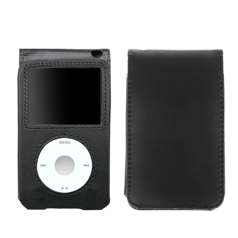 Leather Cover Case Voor Apple Ipod Classic 80/120/160 Gb Met Afneembare Clip Beschermhoes Volledige body Beschermende Shell