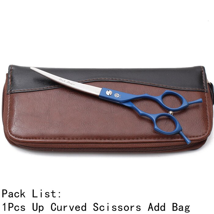 7" Purple Dragon Japanese 440C Up Curved Scissors Grooming Scissors Pet Scissors Bend Up Shears Animal Shears Z4009: Z4009 Lan UC 7YY