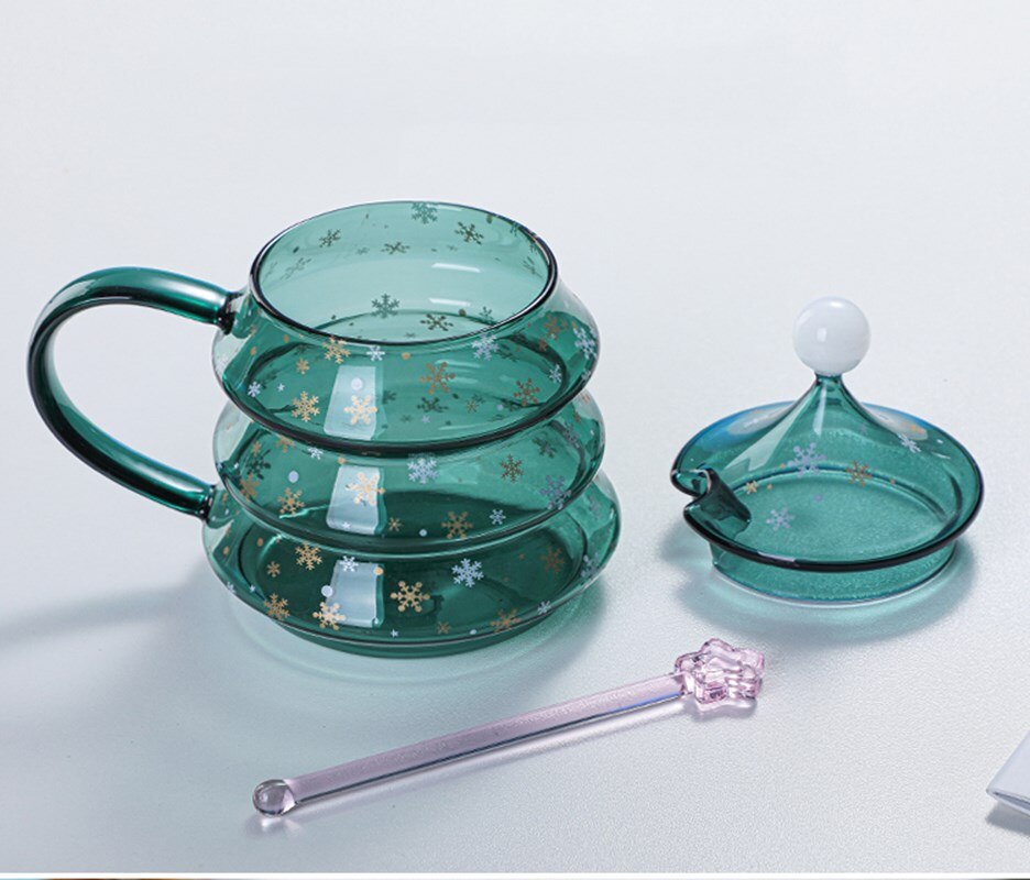 400mi/500mi pyrex stjerne ønsker kopp kopp juletre kopp enkeltlag dobbeltlag kopp kontor merke kaffekopp