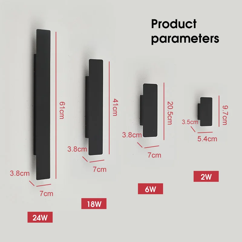 Moderne led waterdichte buiten omhoog en omlaag wandlamp IP65 aluminium 18w LED wandlamp binnen versierde wandkandelaar