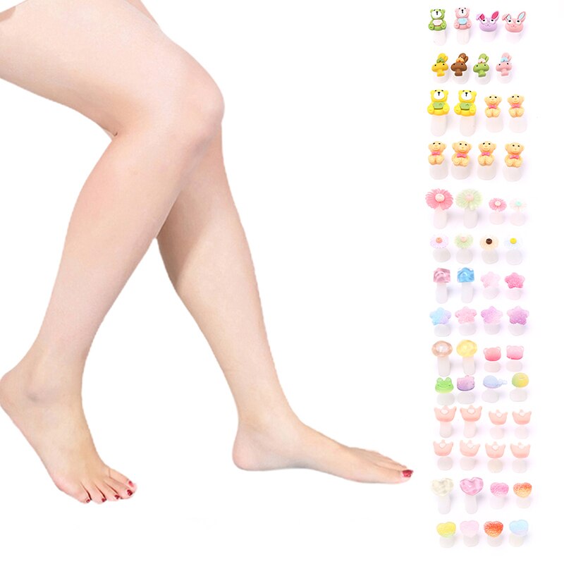 8 stuks zachte siliconen teenspreiders, voet- en vingerverdelers, manicure, pedicure, nagelkunstgereedschap, bloemenhouder, accessoire