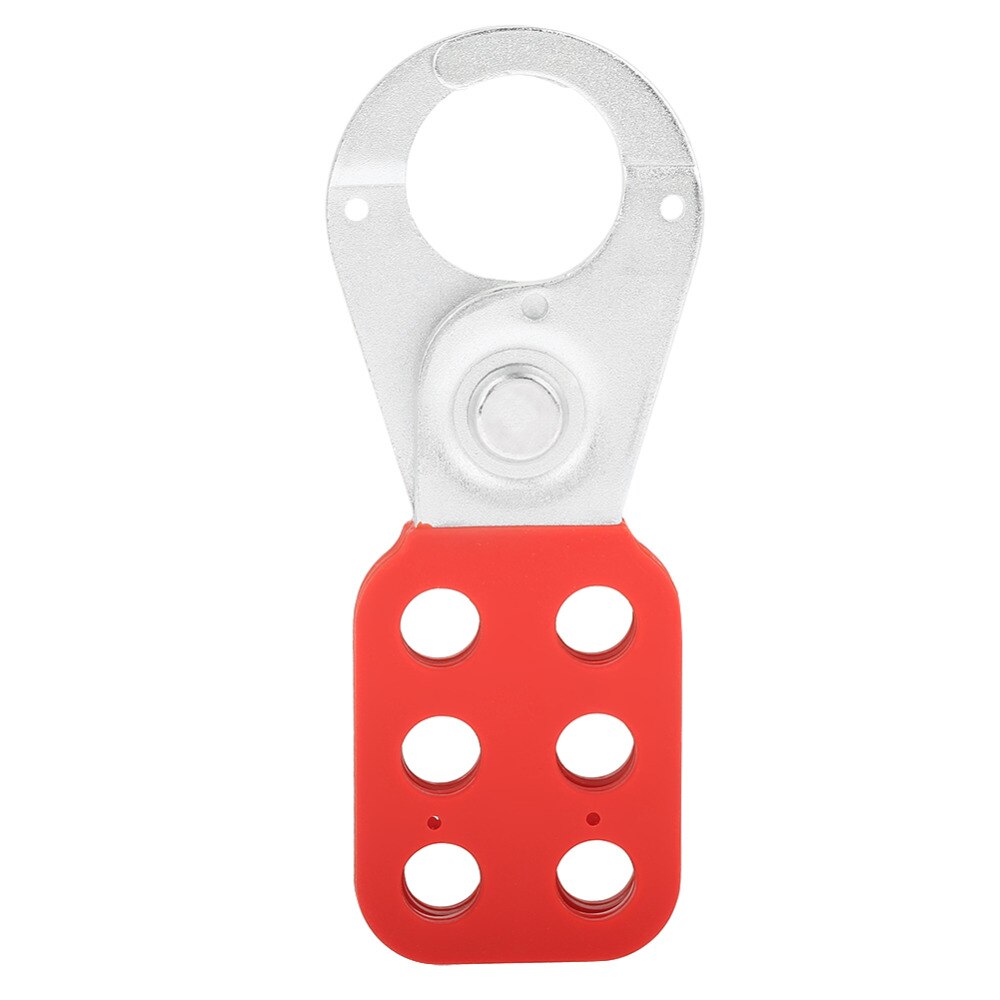 Safety Lockout Hasp Industrial Lock Steel Hook with Plastic Coated Body Red Color