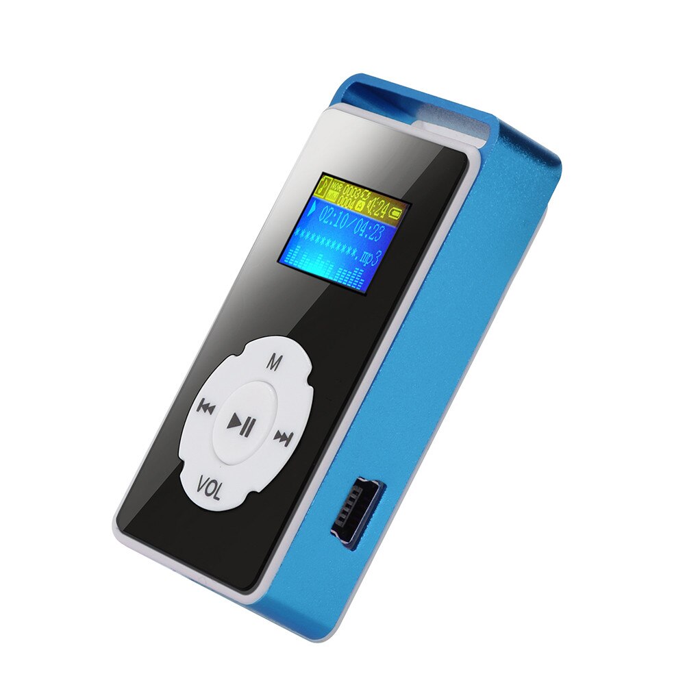 Digital MP3 Player LCD Screen Support Micro SD TF Card 32G Mirror Music Media#T2: c