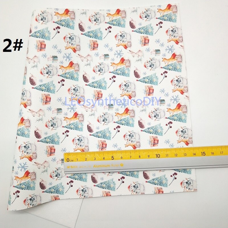 1PC 21X29CM Kerst Faux Leer Stof, Synthetisch Leer Stof Lakens, PU Leer Voor Maken Bows LEOsyntheticoDIY T330A