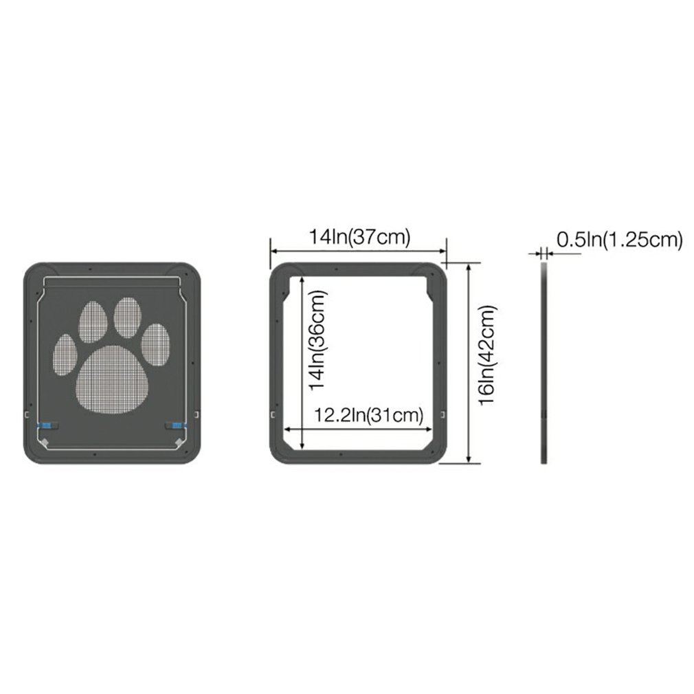 Pet Door Security Lockable Magnetic Screen Outdoor Dog Cat Window Door Stylish Beautiful Garden Easy To Install