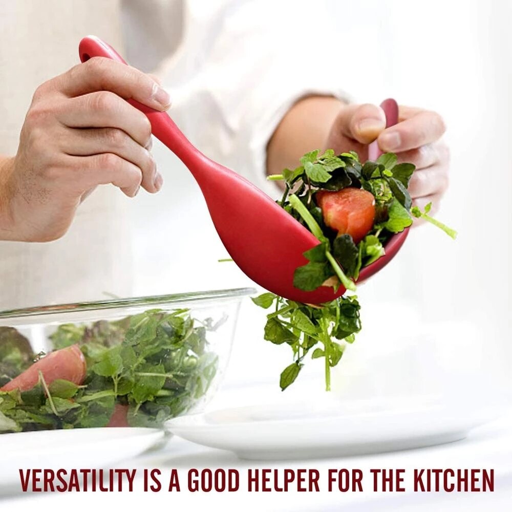 Cuchara de arroz de silicona ecológica de , paleta creativa, cuchara de servicio de comida de papa, antiadherente, resistente al calor