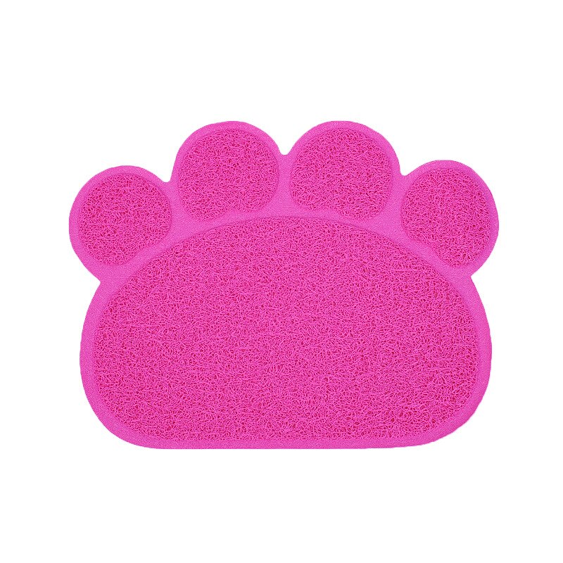 Waterdichte Huisdier Kattenbakvulling Mat Leuke Claw Vorm Voeden Pad Pvc Eenvoudige Reiniging Dubbele Laag Katten Wc Matten Voor Pet katten Supplies: 5
