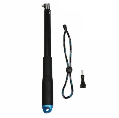 36 "gå pro selfie pinne handling kamera dykking utvidbart aluminium selfie monopod til gopro helt + sjcam til xiaomi  yi 4k: Blå