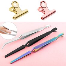 Stainless Steel Multi-Function Nail Clip Shaping Tweezers C Curve Nail Pinching Clips Nails Art Pinching Tool Clip