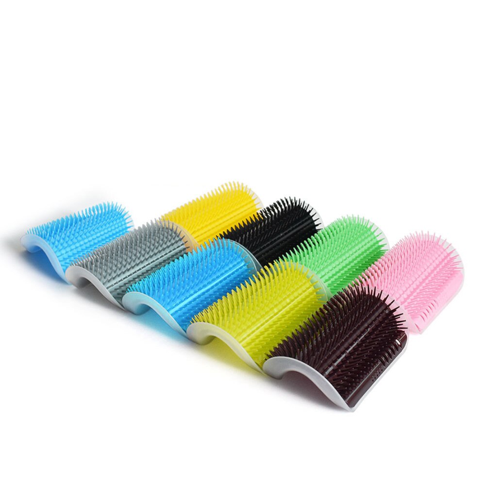 Ontharingsmassagekam voor huisdieren, afneembare kattenhoekschraapborstel, wrijvingsborstel, verzorgingsproducten voor huisdieren, schoonmaakmiddelen