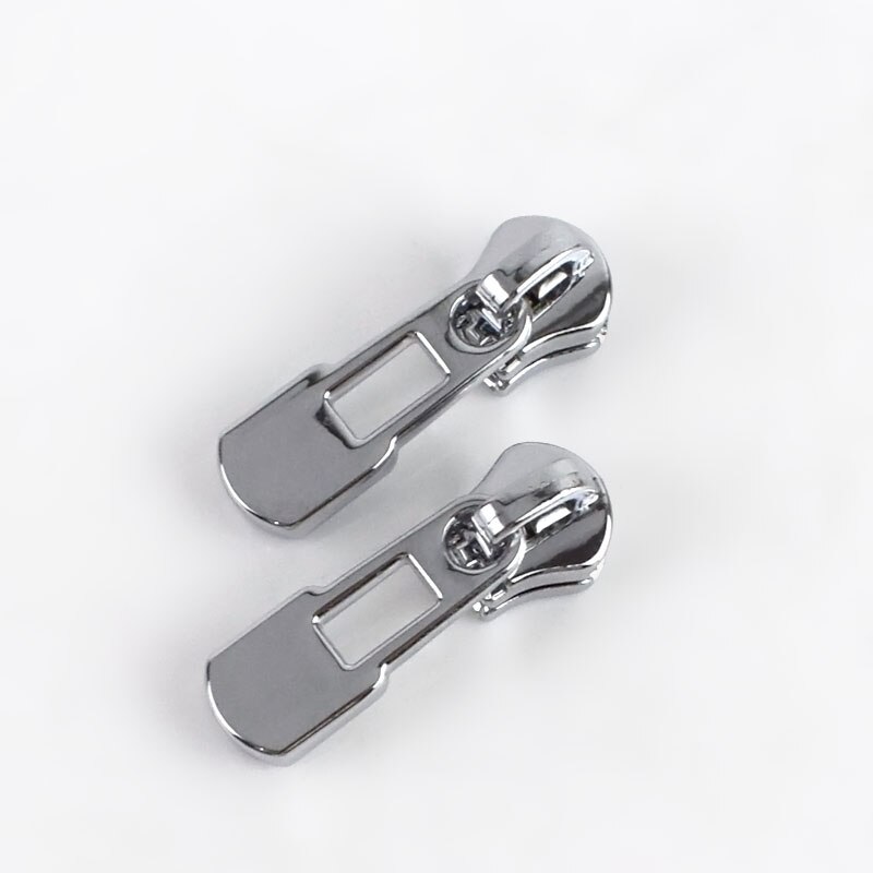 Deslizadores metálicos con cremallera para prendas con cremallera, Kit de reparación de cabezas de cierre con cremallera, accesorios de costura de ropa DIY, KY825, 3 #, 10 Uds.: chrome