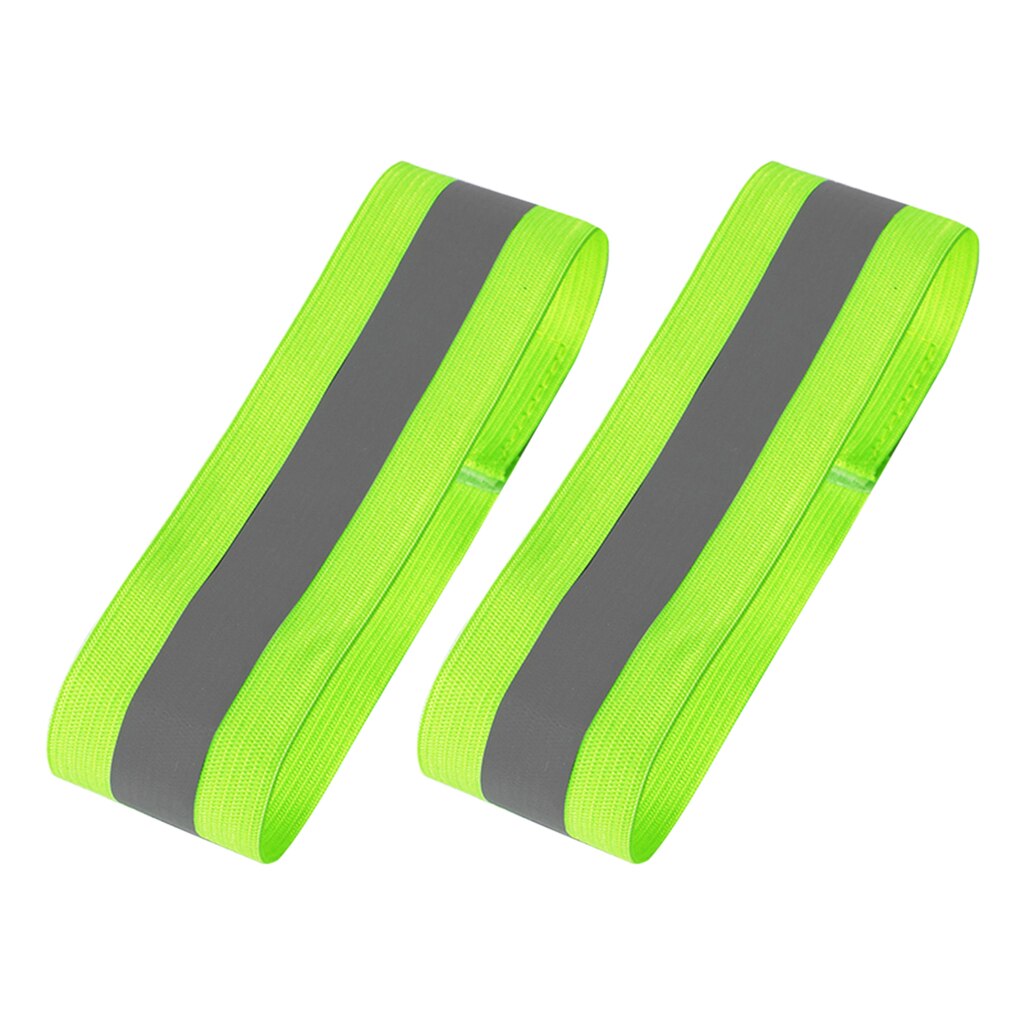 2 Pack Reflective Bands Safety Armband High Visibility Band Wrist Arm Ankle for Walking Hiking Jogging Biking