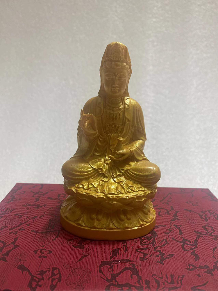 Valkoinen lootus guanyin patsas, modernin taiteen veistos, vedenpuhdistuspullo guanyin bodhisattva, korkealuokkainen kodin sisustuspatsas