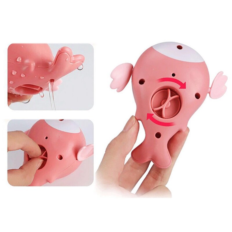 1 pc søte tegneserie delfiner klassisk baby vann leketøy spedbarn svømme fisk avviklet kjede urverk barn strand badeleker