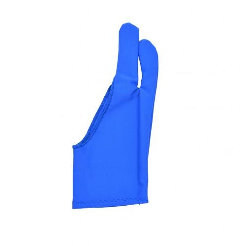 1Pc Twee Vingers Kunstenaar Anti-Touch Handschoen Voor Tekening Tablet Rechts En Links Hand Handschoen Anti-fouling Voor Ipad Screen Board: Blauw