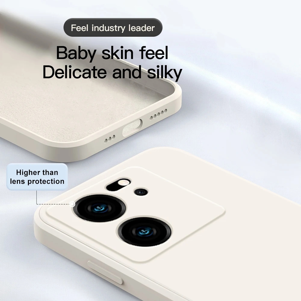 Para xiaomi 13t 13 t pro caso quadrado líquido silicone casos de telefone para xiaomi mi 13t 13 t mi13 mi13t xiaomi13t pro capa traseira macia