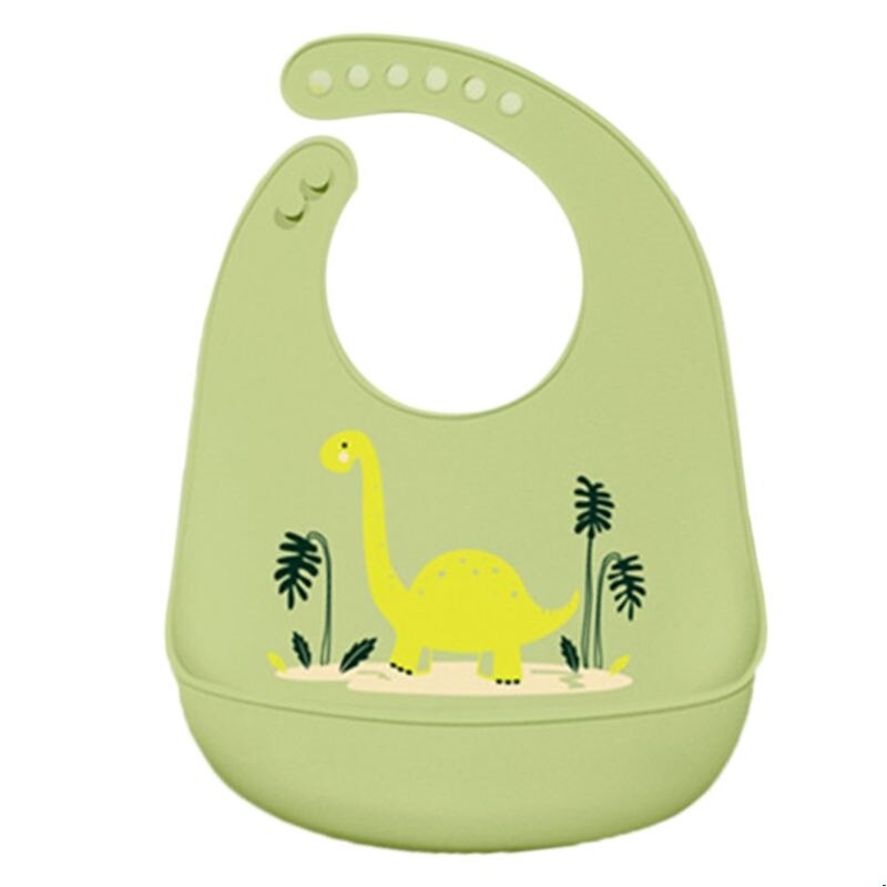 Bande dessinée réglable en bas âge bébé alimentation salive serviette enfants enfants imperméable Silicone bavoirs roter tissu 23GD: Rouge