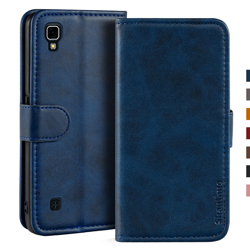 Case For LG X Power Case Magnetic Wallet Leather Cover For LG X Power Stand Coque Phone Cases: Blue