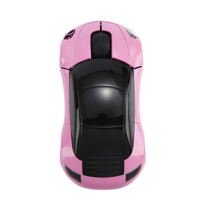 2.4GHZ 1600DPI Wireless Car Shape Mouse Mini USB 2.0 Receiver Optical Ergonomic Mice For PC latop Computer Gaming Mouse: Pink