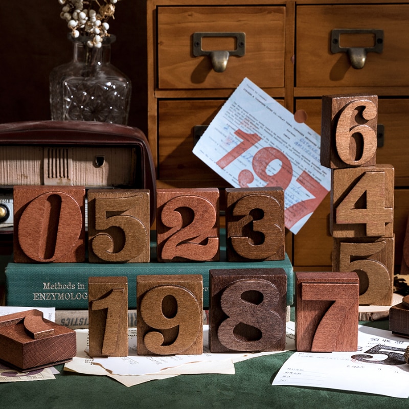Vintage Grund Digitalen Symbol dekoration Holz stempel Set für scrapbooking album DIY handwerk dekoration stempel