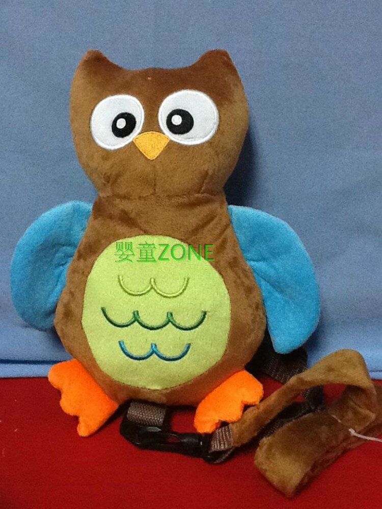 Cute 2 in 1 Harness Buddy Baby Safety Harnesses Animal Toy Backpacks Bebe Walking Reins Toddler Leashes Kid Keeper Carriers: brown owl