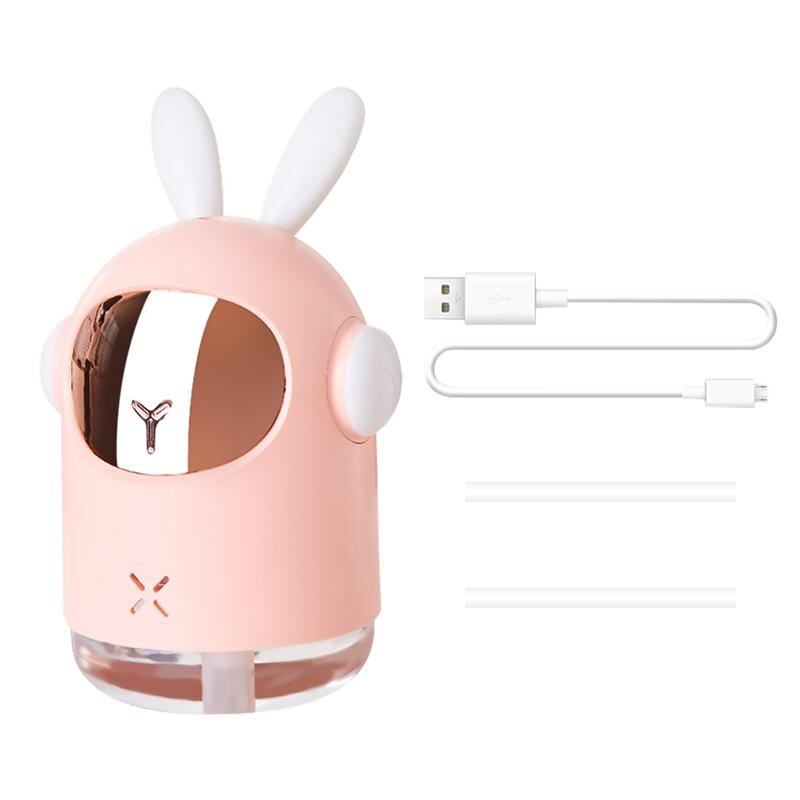 300mL Car Air Humidifier Aromatherapy Humidifier Air Damper Aroma Diffuser Machine Essential Oil Ultrasonic Mist Maker Quiet: pink