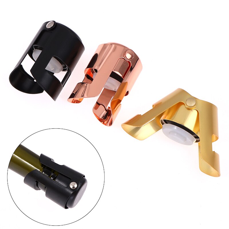 1PC Stainless Steel Bottle Cap Champagne Red Wine Silica Gel Preservation Cap Wine Stopper Kitchen Bar Tool