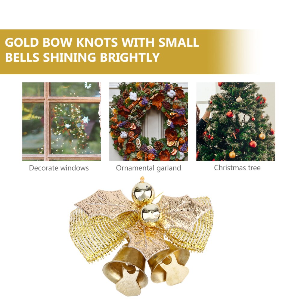 6 stuks kerststrik decoratieve stof mini strik knopen boom strik decoratie prachtige kerstboom strikken