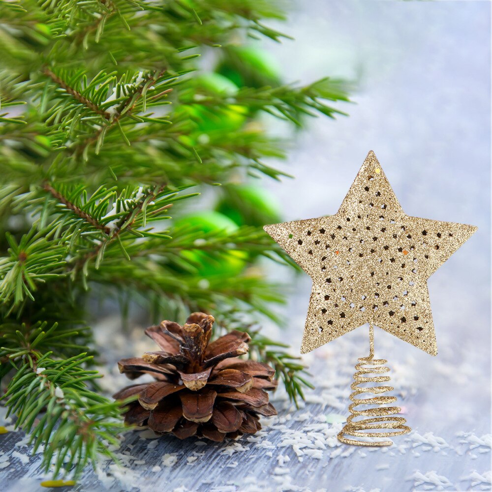 1Pc Tree Topper Glittering Funny Star Tree Topper Tree Top Star Treetop Decor for Christmas Store