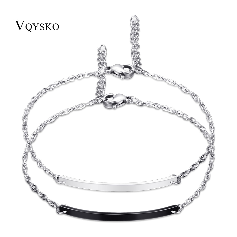 Stainless steel Bracelet for Women Heahlty Material White Ceramic Charm Bracelet Lovers Couples Jewelry