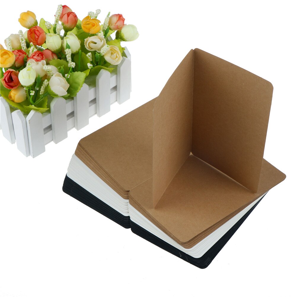 12Sheets Greeting Card Kraft Paper Postcard Vintage Blank Postcards DIY Hand Painted Graffiti Message Card 18.7*15cm