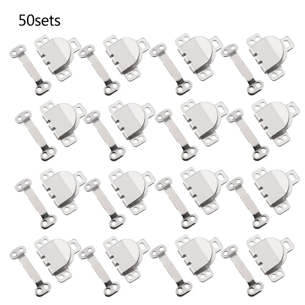 50 Sets Skirt Hooks and Eyes Hook and Eye Latch for Clothing Bra Trousers Skirt Dress and Sewing DIY Garment Accessories Craft: Gold