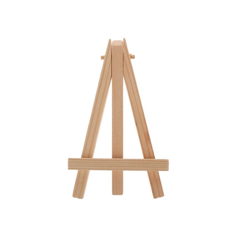 Mini Marco de atril de madera Natural, trípode para exhibición, mesa de reuniones, boda, número de Tarjeta De Nombre, soporte de exhibición, arte de pintura para niños