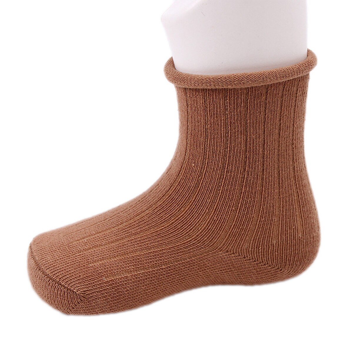 5Pcs Dikker Baby Sokken Peuter Meisjes Jongens Gebreide Floor Sokken Lente Herfst Warm Solid Losse Curling Rand sok