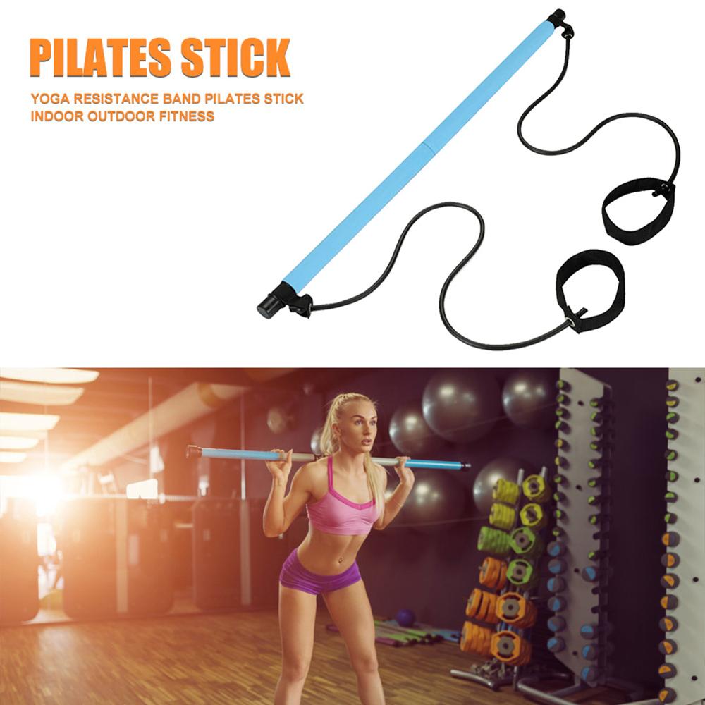 Pilates Bar Stok Met Voldoende Duurzaamheid En Taaiheid Met Weerstand Band Voor Gym Thuis Fitness Body Workout Sport