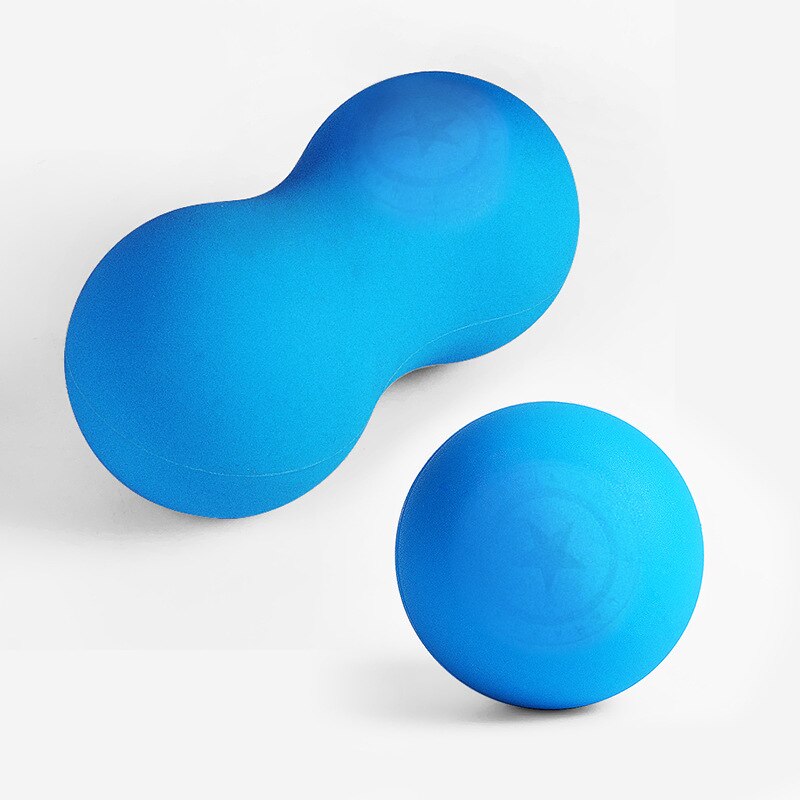 Maxairms Peanut Massage Ball Yoga Fascia Ball fitness Muscles Relax Peanut Ball Hand Reflexology High Density Muscle Relieve: Sky Blue