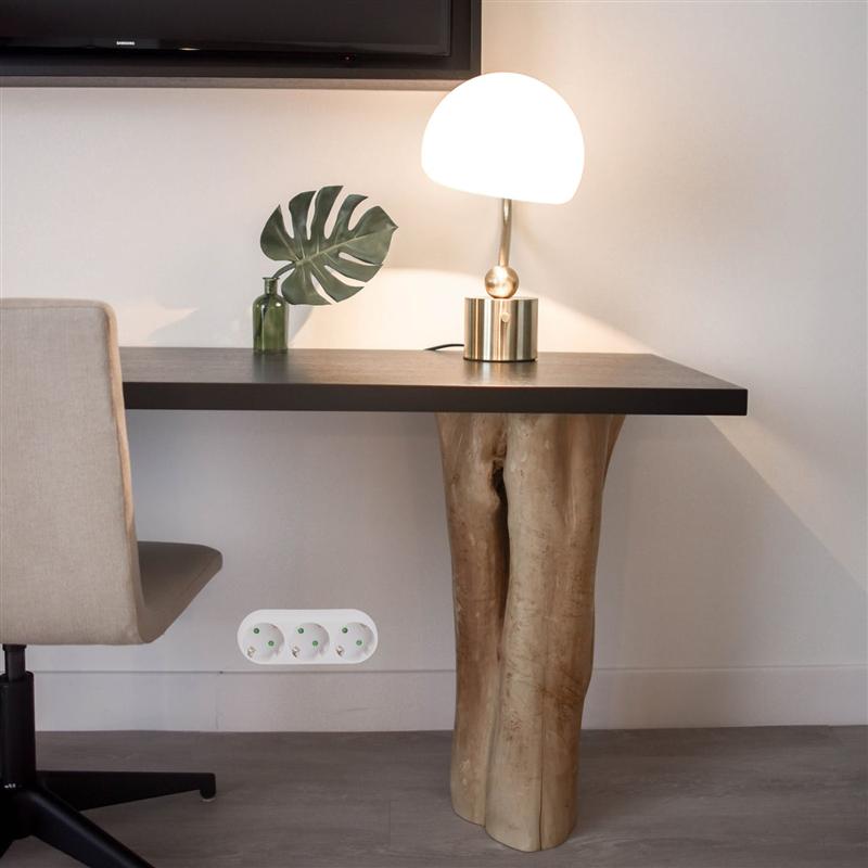 Triple Socket Stopcontact Adapter 1 Tot 3 Way Power Adapter Uitbreiding Socket Anti-Vlam Hittebestendig Socket panel Met Eu Plug