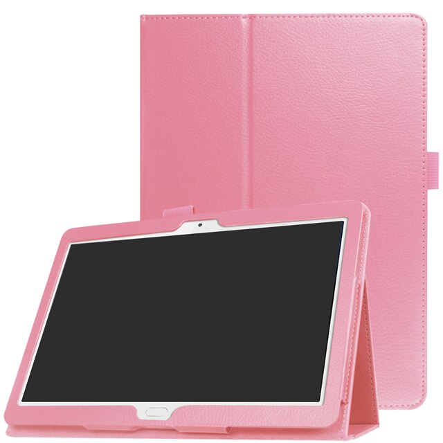 Hoesje voor huawei mediapad  m3 lite 10 bah -w09 bah -al00 ultradunne flip stand pu leren hoes voor huawei  m3 lite 10.1 tablet funda: Roze