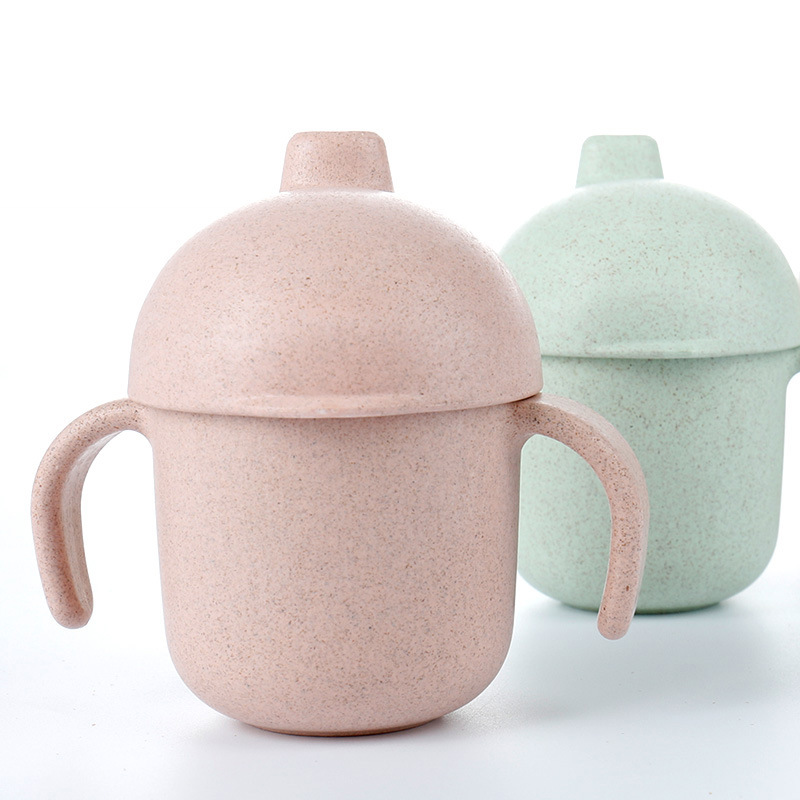¡Libre de BPA! Vasos pijos Para bebés de PP de grado alimenticio de 240 ML, taza Para aprender a beber con asa Para bebés, mango de vaso Para beber