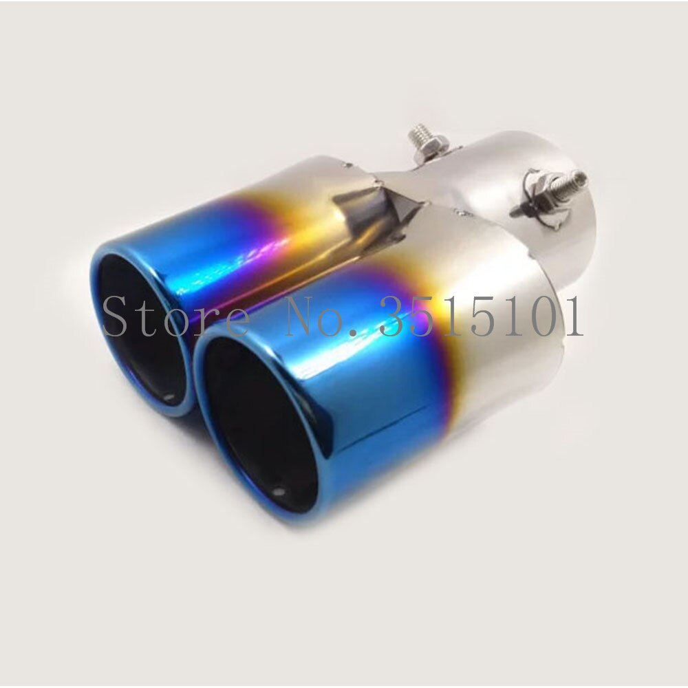 car Stainless steel protect cover muffler pipe outlet dedicate exhaust tip tail 1pcs For Mazda 3 Axela