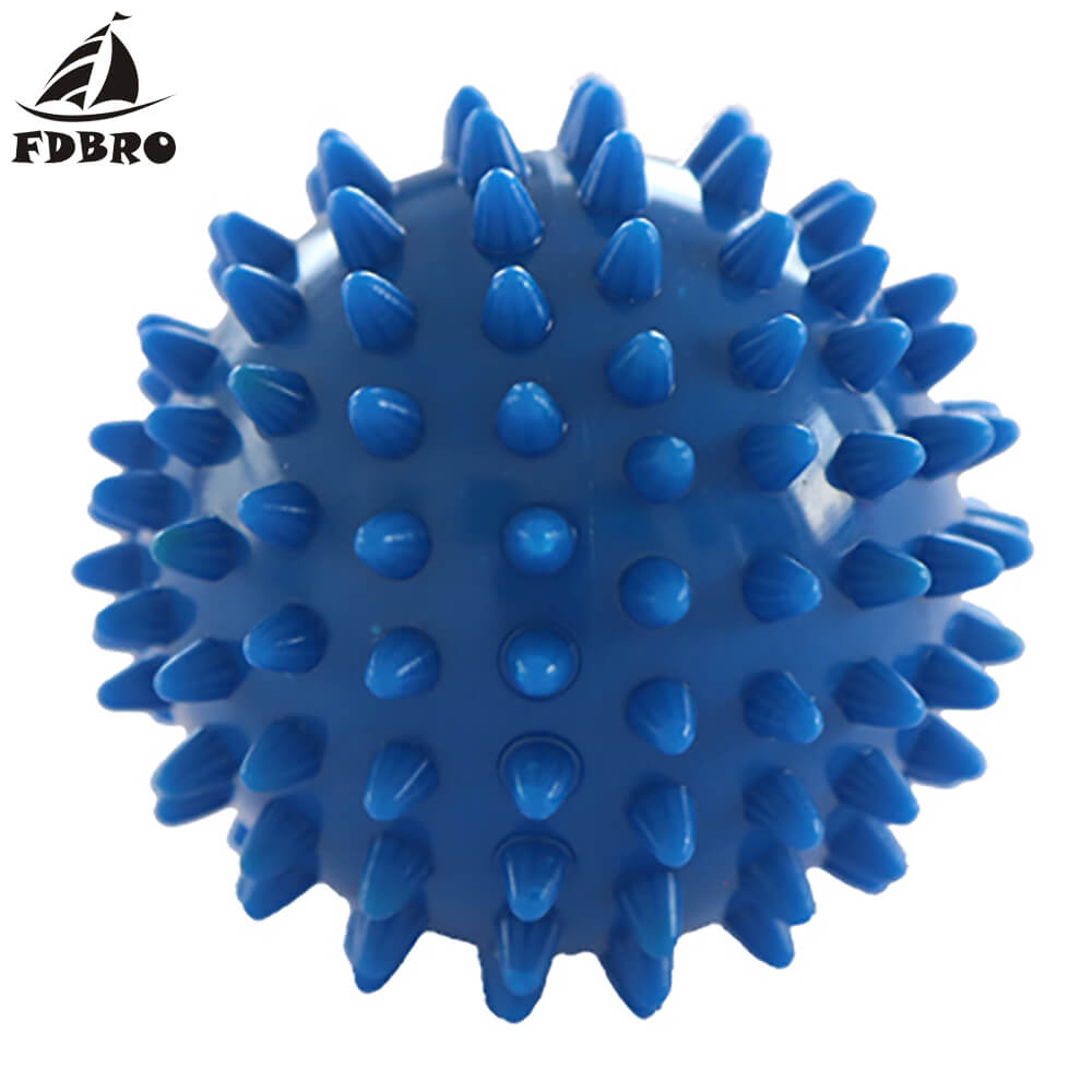Fdbro 7cm pvc såler pinnsvin sensorisk trening grip ballen bærbar fysioterapi ball fitness pvc hånd massasje ball gratis innlegg: Blå