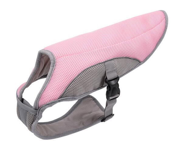 Sommar sällskapshund kylväst för hundar justerbar mesh kylsele snabbkoppling för små medelstora hundar simkläder: Rosa / M