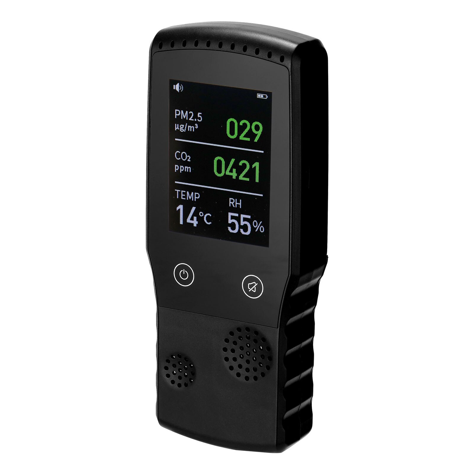 Air Detector CO2 Tester with Carbon Dioxide PM2.5 Value Electricity Quantity Temperature Humidity Display Function