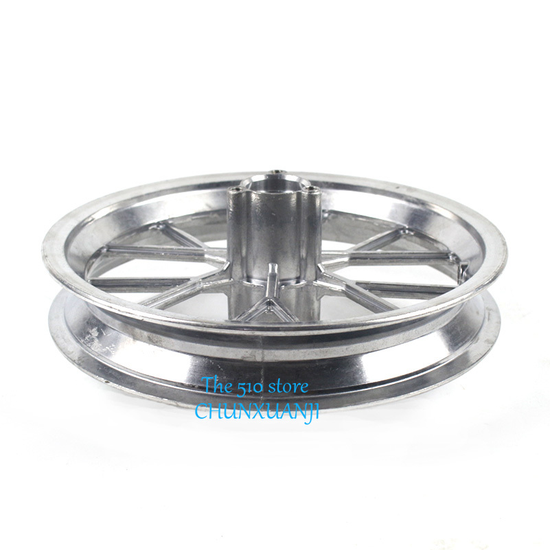 1 Pair Front Rear 121/2 x 2.75 Tire Wheel Rim Replacement for 49cc Mini Moto Pocket Dirt Bike, Silver