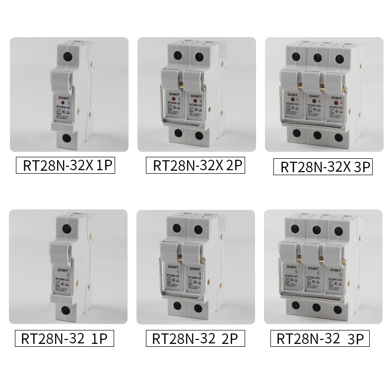Chint  rt28n-32x ac 45-62hz 500v smeltesikring 1p 2p 3p let at udskifte sikring 2a 4a 6a 10a 16a 20a 25a 32a