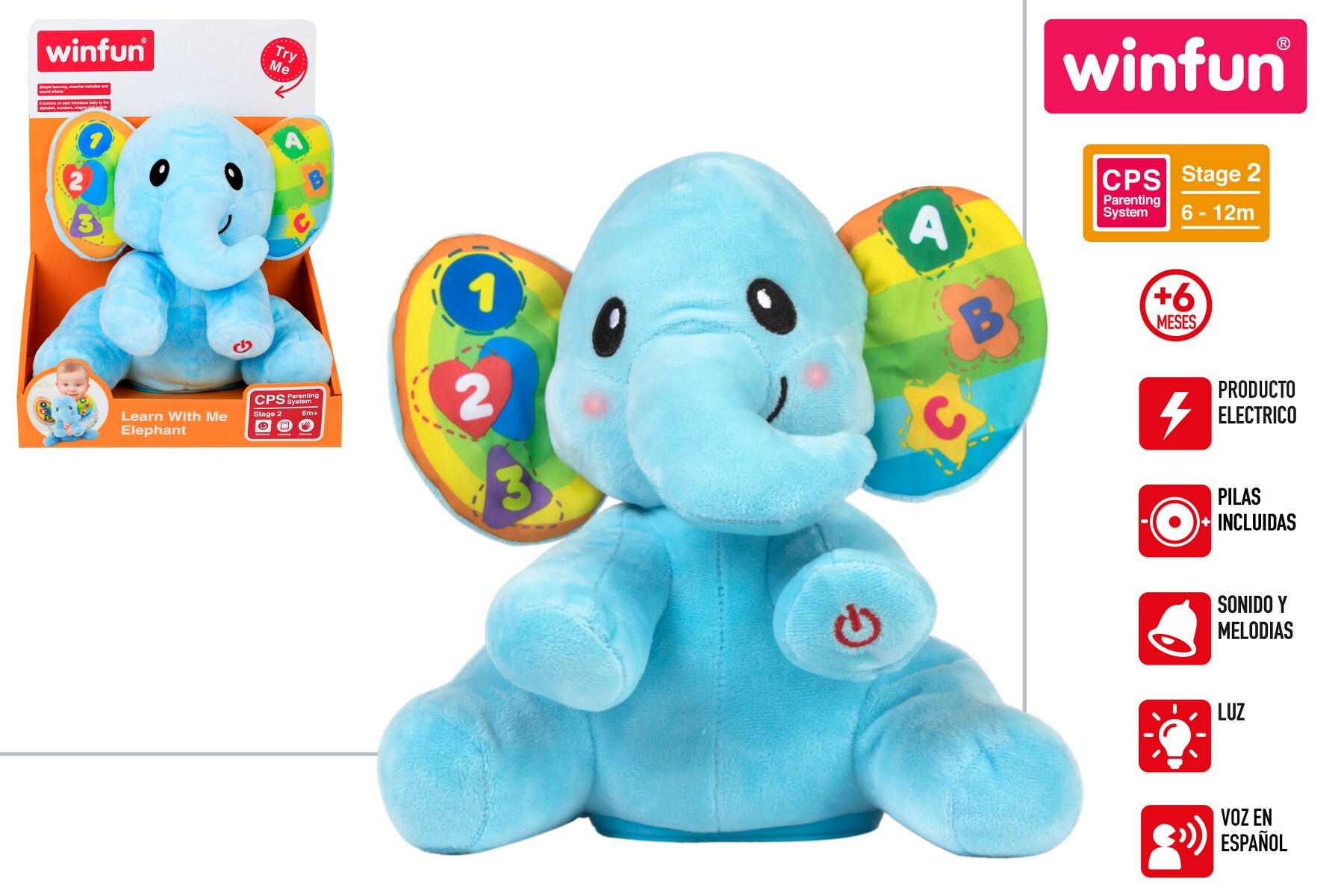ELEFANTE EDUCATIVO ESPAÑOL +6M (WINFUN)