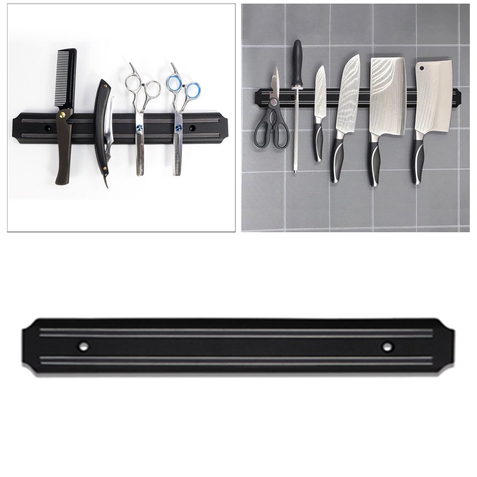 Magnetische Messen Strip Bar Muur Houder Multifunctionele Voor Wasserij Garage: 33x3.3x1.3cm
